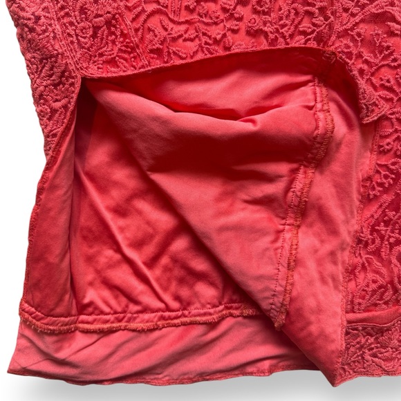 Tadashi Shoji Women’s 8 Lace Embroidered Fully Lined Sheath Coral Midi Floral - Picture 5 of 8